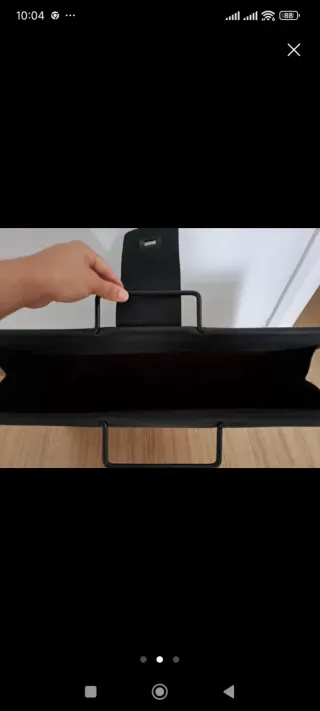 Maletín de cuero marrón y negro