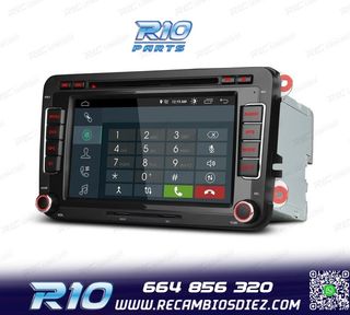 RADIO GPS ANDROID 13 PARA VOLKSWAGEN VW SEAT SKODA TOURAN 7"
