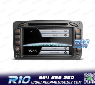 RADIO NAVEGADOR PARA MERCEDES CLASE A C CLK USB GPS TACTIL H