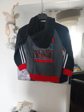 Felpa Adidas bambino con zip e cappuccio
