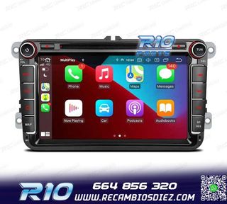 RADIO GPS ANDROID 11 PARA VOLKSWAGEN VW SEAT SKODA CARPLAY F