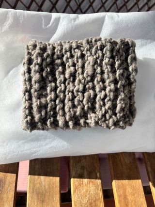 Cuello tejido mano, lana oveja merina - unisex