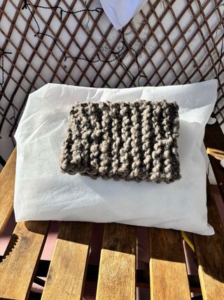 Cuello tejido mano, lana oveja merina - unisex