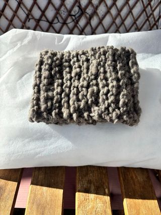 Cuello tejido mano, lana oveja merina - unisex