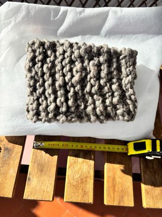 Cuello tejido mano, lana oveja merina - unisex