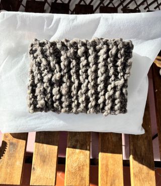 Cuello tejido mano, lana oveja merina - unisex