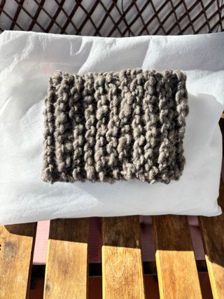 Cuello tejido mano, lana oveja merina - unisex