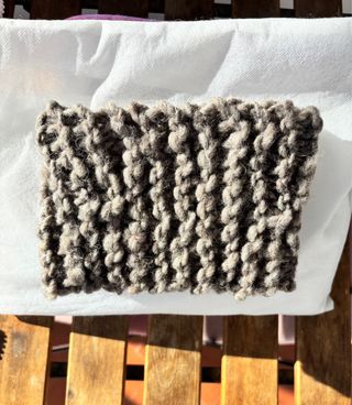 Cuello tejido mano, lana oveja merina - unisex