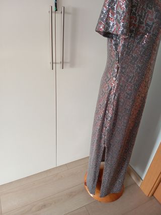 Vestido fiesta lentejuelas Zara