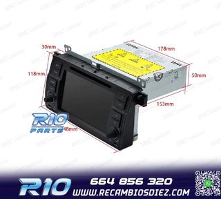 RADIO GPS ANDROID 14 BMW E46 4GB RAM 64GB ROM DVD