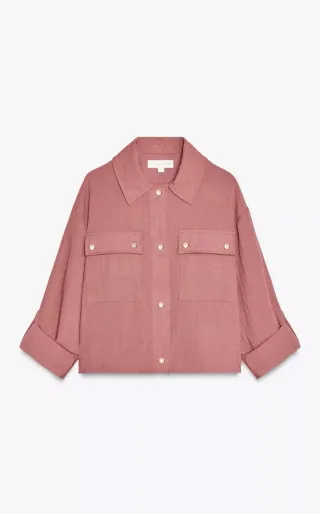 Chaqueta corta Zara mujer rosa