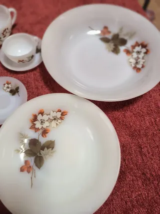 Vajilla vintage porcelana flores