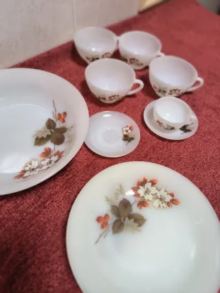 Vajilla vintage porcelana flores