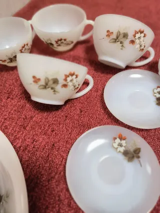 Vajilla vintage porcelana flores