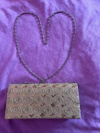 Bolso de fiesta brillante dorado