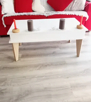 Mesa de centro elevable blanca