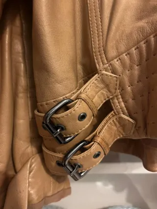 Chaqueta cuero Gerard Darel Beige