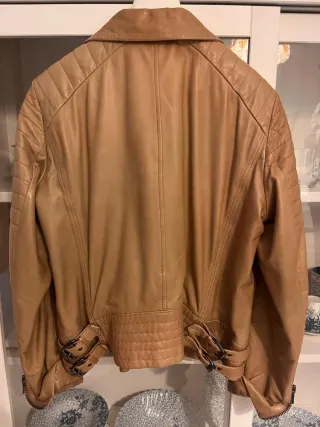 Chaqueta cuero Gerard Darel Beige