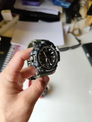 Reloj Smael Hombre Pulsera Negro y Rojo