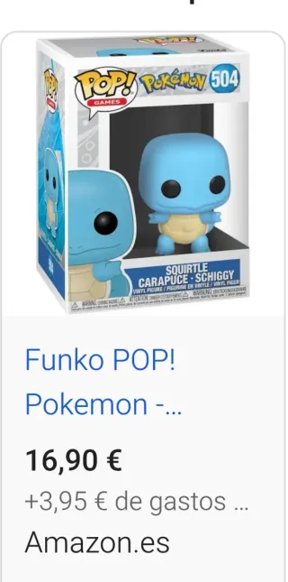 Pack 2 Funko Pop Charmander y Squirtle. Sin caja