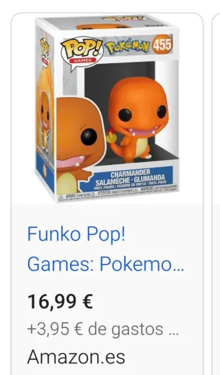 Pack 2 Funko Pop Charmander y Squirtle. Sin caja