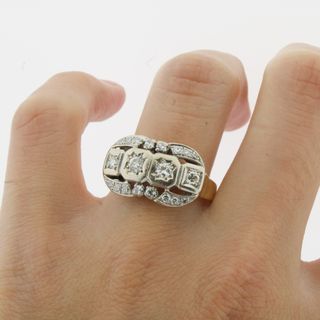 Anillo vintage con diamantes