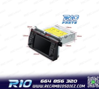 RADIO GPS ANDROID 13 BMW SERIE 3 E46 PANTALLA TÁCTIL 7"