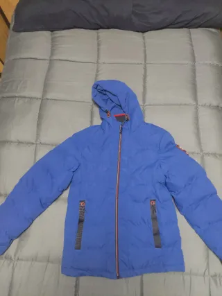 Abrigo Crosshatch Azul Talla M