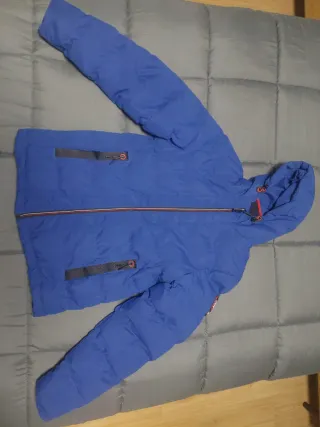 Abrigo Crosshatch Azul Talla M