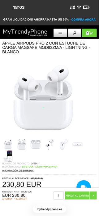 Airpods Pro 2da Gen SIN ESTRENAR!!