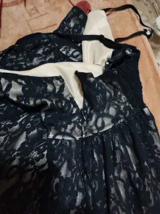 Abito corto nero pizzo