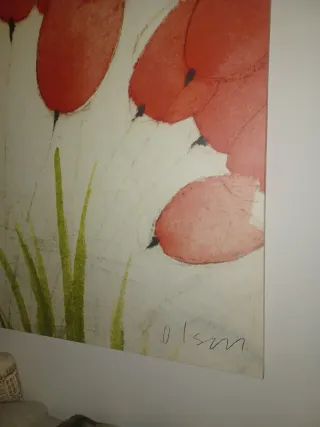 Cuadro Flores Rosas 90x90