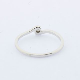 Solitario oro blanco con brillante