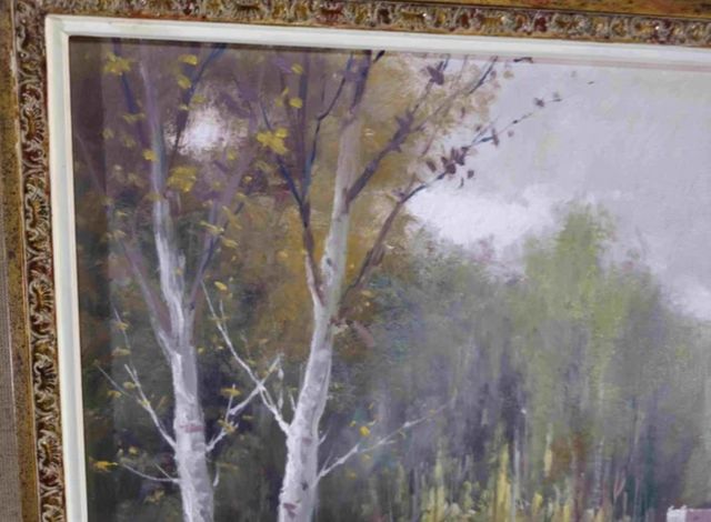 ENRIC BELTRAN MESSA CUADRO OLEO LAGO DE BANYOLES