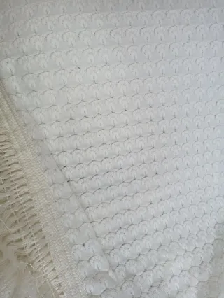 Colcha Matrimonio 135cm Encaje Blanco