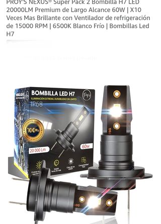 PROY'S NEXUS H7 LED 20000LM 60W Blanco Frío