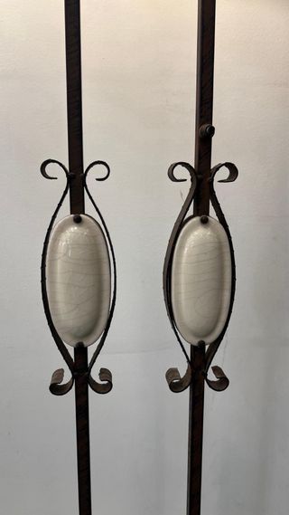 Lampada da terra vintage crema