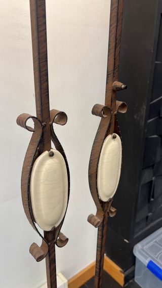 Lampada da terra vintage crema