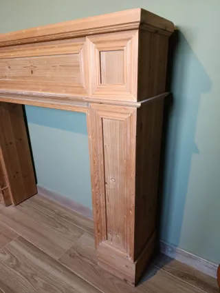 Marco de chimenea de madera maisons du monde