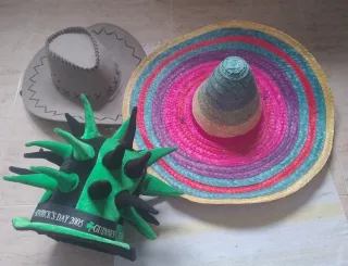 Lote Gorros Disfraces: Vaquero, Mexicano, St. Patr