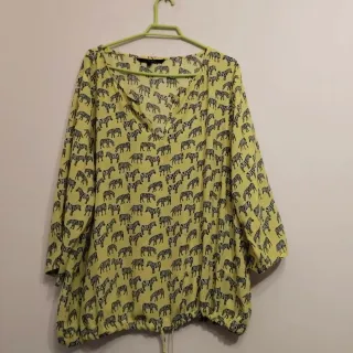 Blusa Talla XL Estampado Cebra