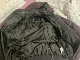 Giubbotto a quadri marrone e nero