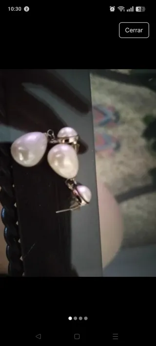 Pendientes de bisutería perla