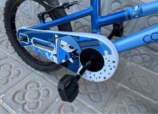 Bici Coluer infantil azul con ruedines