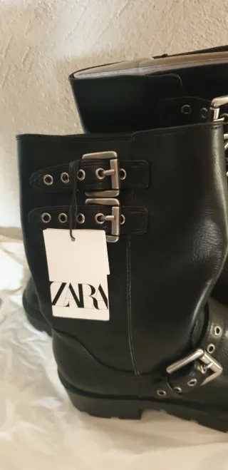 Botas Zara Negras Talla 38