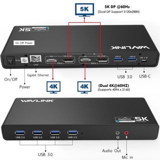 Wavlink Dock USB-C Ultra 5K Doble Monitor