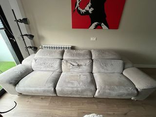 Divano relax elettrico XXL grigio