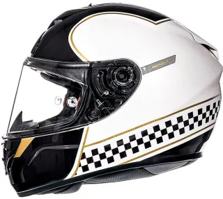 Casco integrale MT bianco nero oro XL