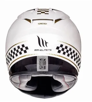 Casco integrale MT bianco nero oro XL