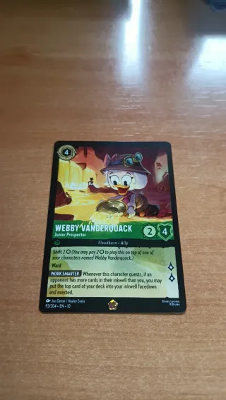 Carta Webby Vanderquack Junior Prospector